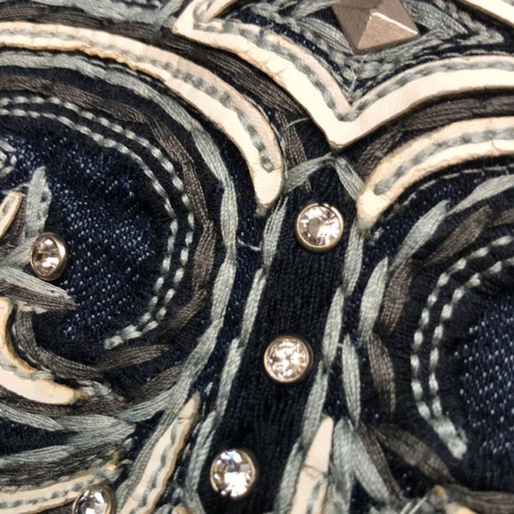 LIKE NEW RECRUIT JEANS DENIM CAPRIS 8/29x22 🦋 - Picture 10 of 11